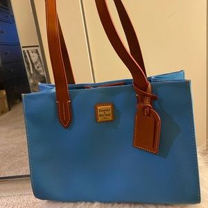 Bright blue purse, fits iPad. New - never worn